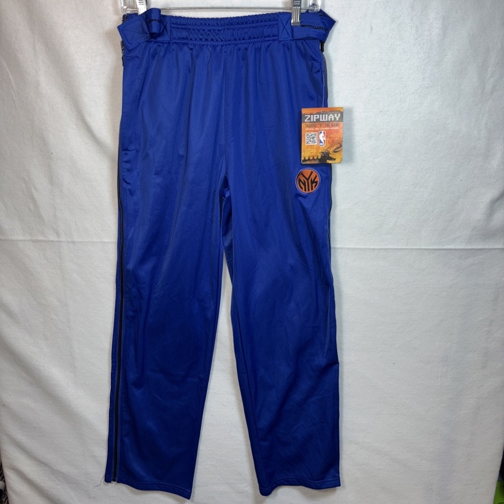 Zipway New York Knicks NBA Track Pants Mens XLBlue NEW Tear-Away Full Zip